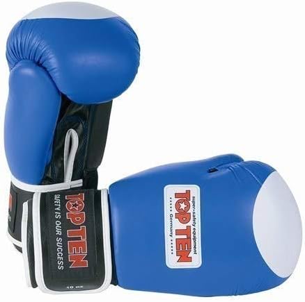 Top Ten Boxing Elite WAKO Approved Boxing Gloves 10oz - BLUE