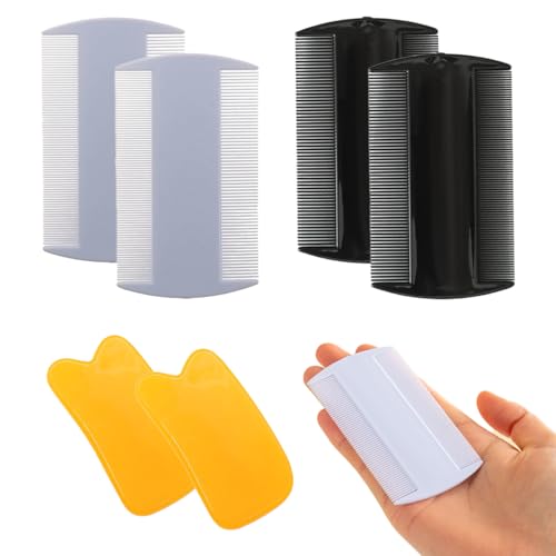 Pack de 2 Peine para Piojos, Viene con 2 piezas de cuchillas raspadoras, Liendrera piojos, Peine para Piojos - Elimina Liendres y Huevos, Liendrera piojos, Liendrera profesional, peine piojos