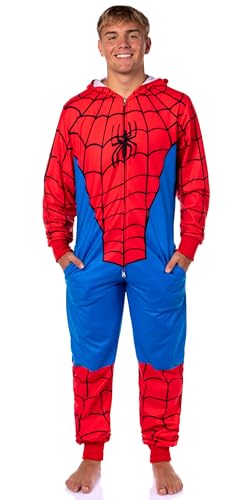 Mad Engine MVRCBKKMNU Marvel Classic Spider-Man Superhero Adult Hooded Union Suit Costume Pajama For Men And Women thumb #1