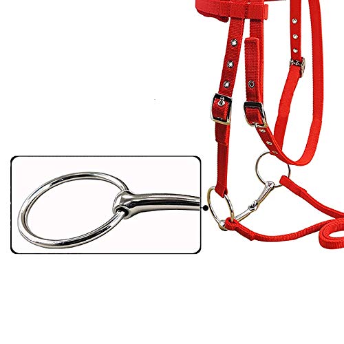 Riendas de hípica con cabestro de cuerda resistente para caballo 6