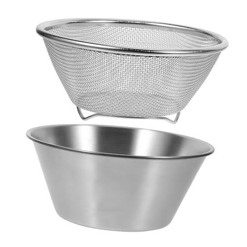1 Juego Cesta De Drenaje Bol Tazón De Frutas Arroz Cesta De Vapor Instante Coladores Colador De Té Decoración De Piña Embudo Multi Cesta De Mimbre Tamizar Acero Inoxidable Silver LAPYAPPE