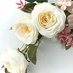 2Pcs Artificial Peony Flower Swag 16in Decorative Swag with Eucalyptus Leaves Silk Floral Swag Wedding Arch Flowers for Ceremony Home Wall Door Decor - Image 4