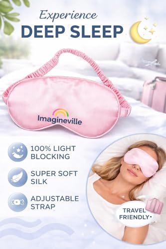 Image of Satin Silk Eye Mask for Sleeping, Ultra Smooth Soft Blindfold Sleep Mask with Elastic Strap for Women & Men, Comfortable Eye Cover for Travel, Meditation, Yoga, Nap, Relaxation & Light Blocking