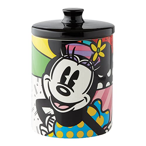 Enesco 6004976 Disney by Britto Minnie Mouse Cookie Jar Canister, 7.25 Inch, Multicolor