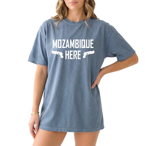 Indica Plateau Mozambique Here Ice Blue XL Unisex T-Shirt