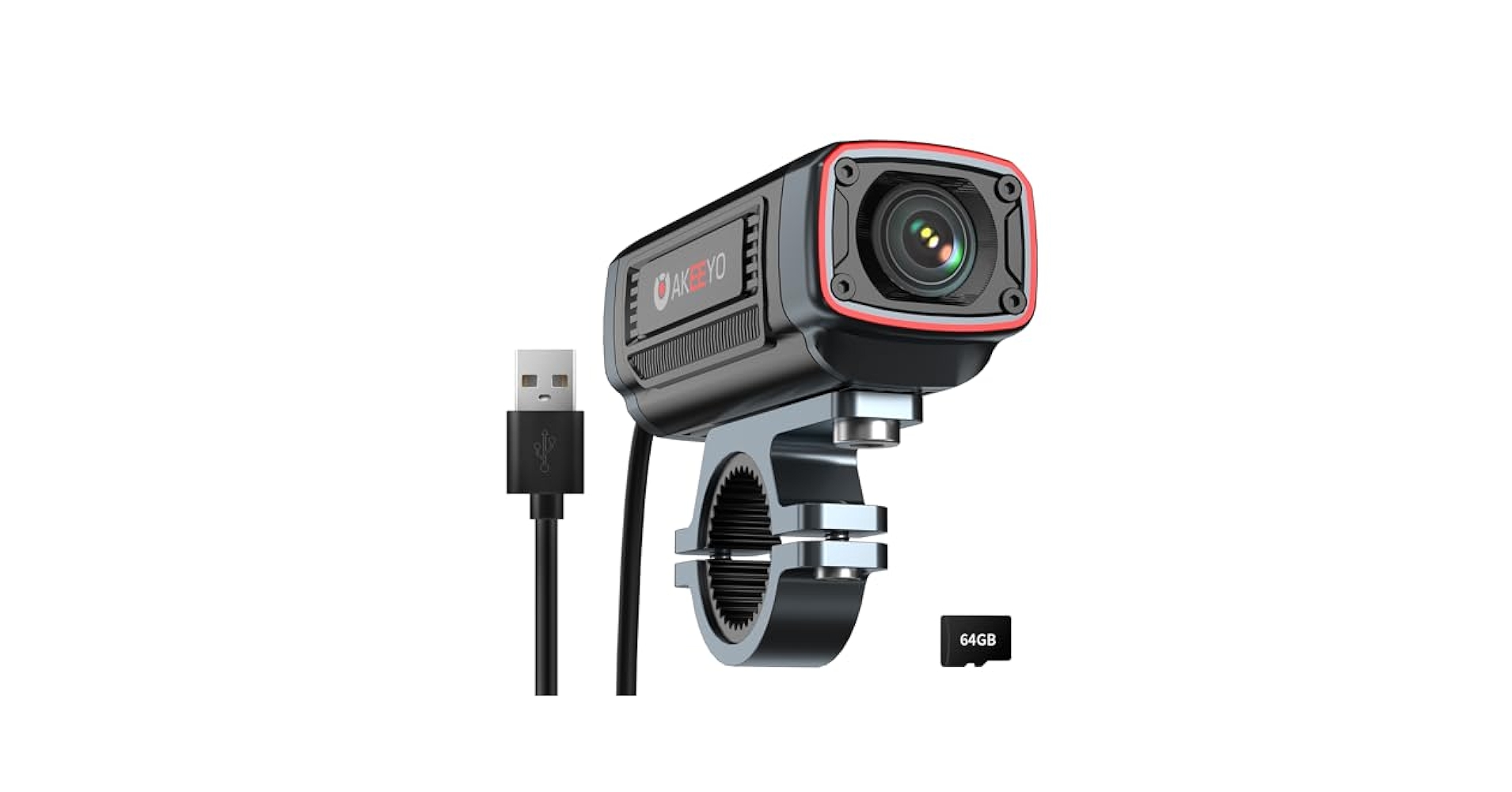 AKEEYO AKY-710S プロバイクカメラ バイクドライブレコーダー 4K UHD 500万画素 充電式 自転車