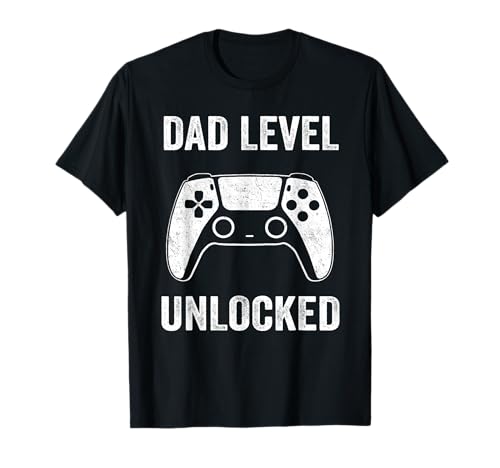 Dad Level Unlocked T-Shirt Gamer Soon To Be Father Gifts T-Shirt