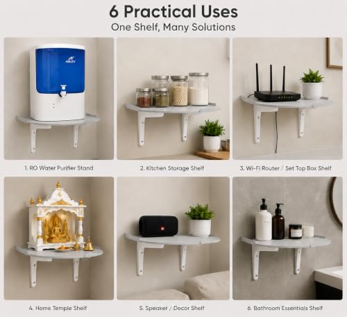 Image of BIOWAY Wall Stand for RO Water Purifier, Routers, Set-Top Box (Round)