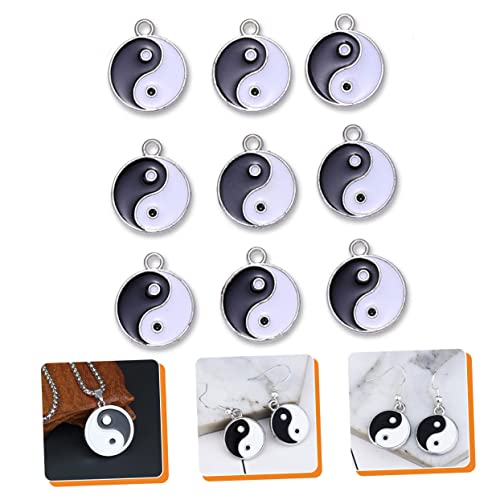 GALPADA 45 Pçs Pulseiras Jóias Amuleto Colar Colar Charme Tai Chi Encantos Tai Chi Yin Yang Jóias En