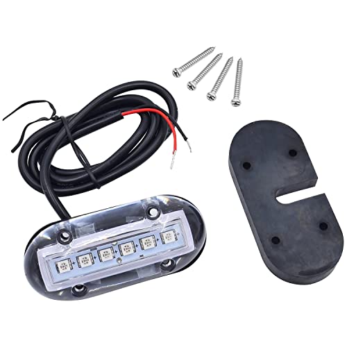 T-H Marine LED Underwater Boat Light - High-Intensity Surface Mount Waterproof Lighting - Use Above or Below Water - Multi-Purpose Use and Low Power Draw - Blue