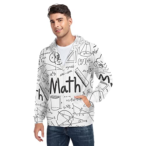 Men's Zip Sweatshirt, Men Fleece Hoodie Jersey Coat Jacket with Pocket S-2XL