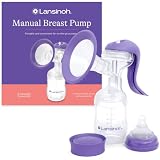 Lansinoh Manual Breast Pump Single Breastfeeding Milk Breastpump, ComfortFit Breast Cushion, Let-Down and Expression Customisable Pumping Modes, Convenient & Portable Travel