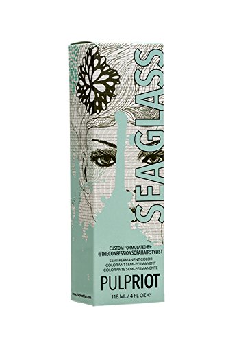 Pulp Riot Meeresglas - 100% Deckkraft, Silikonfrei, Vegan - Gel - Pastellgrünblau - Für alle Haartypen - Semipermanent