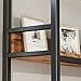 IRONCK Industrial Bookshelves 5 Tiers Corner Bookcases with Baffles Etagere Shelf Storage Rack with Metal Frame for Living Room Home Office