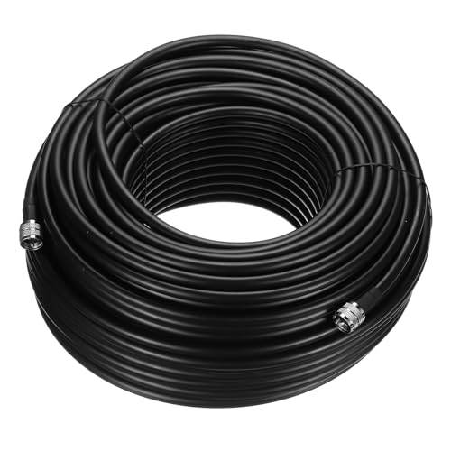 uxcell - uxcell RG8/U Coax Cable with Pl-259 Male Connectors for CB/Ham Radio 61m/200ft