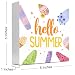 z-crange Funny Summer Wood Box Signs,Hello Summer Wood Sign,Summer Desk Decor,Ice Cream Wood Sign,Hello Summer Table Decor,Summer Decorations for Home Office Shelf Table Decor
