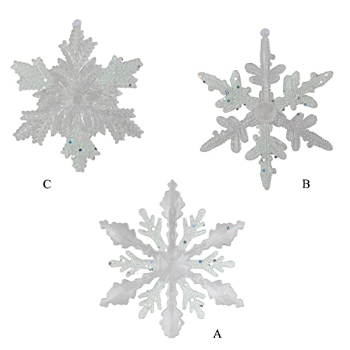 10 copos de nieve decoraciones de Navidad y adornos de boda de invierno 5