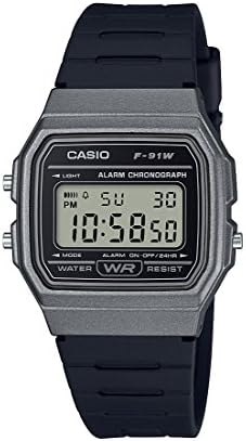 Casio F91W Series | Digital Watch | Water Resistant | LED Light | 1/100 SEC Stopwatch | Regular Time Keeping (HR, Min, SEC, PM, Date, Day) | Daily Alarm | Lightweight | 7 Year Battery