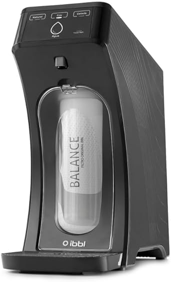 Purificador de Água Gelada Fria Natural E-due com Painel Touch Grafite IBBL