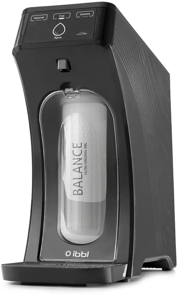 Purificador de Água Gelada Fria Natural E-due com Painel Touch Grafite IBBL