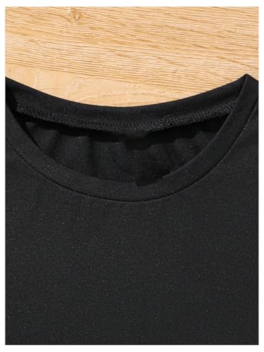 OYOANGLE Girl's 3 Pack Short Sleeve T Shirt Crew Neck Basic Solid Tee Top3