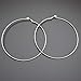 Extra Large Non Pierced Earrings for Women Men - Big Round Circle Clip On Huggie Hoop Earrings Hypoallergenic (Silver, 100)
