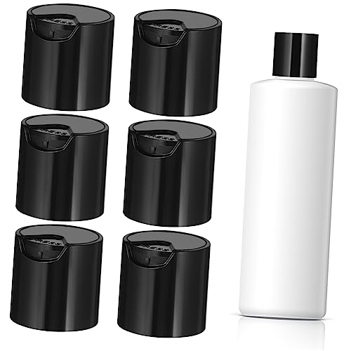FRCOLOR 250ml Body Lotion Bottle Covers Simple Bottle Covers for Body Lotion Bottle Flat Shoulder Plastic Bottle Hats R24 Black