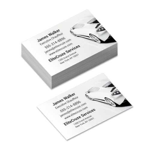 Custom Business Cards for Chauffeur Services & Limousine Companies –