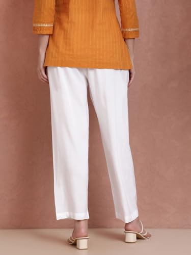 Image of TWIN BIRDS Women Viscose Kurti Pants | Straight Fit Ethnic Daily Trousers