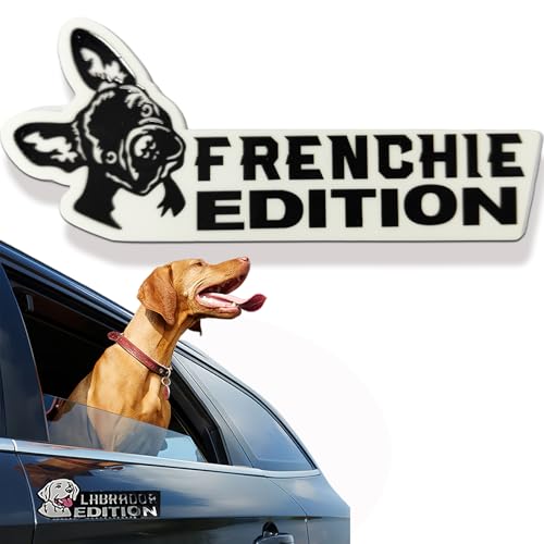 Image of Car Emblem: Dog Car Badge Laser Cutting Emblem Cool Decals Trucks German Shepherd Badge Corgi Edition Doodle Golden Retriever Vehicles Dachshund Addition Rottweiler (Frenchie)
