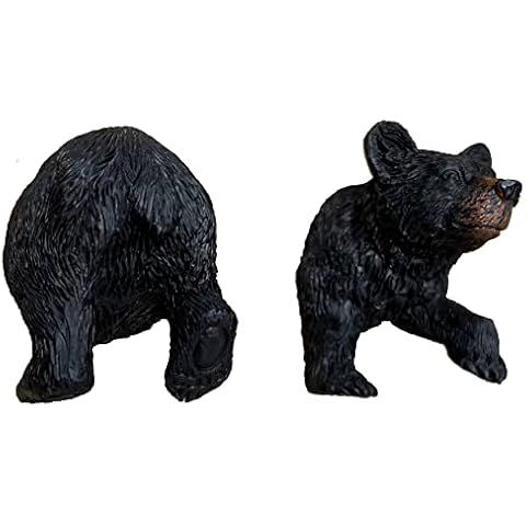DeLeon Collections Whimsical Black Bear Drawer Pulls / Cabinet Knobs (2 Piece Set - Bear Head & Bear Butt) - Screws & Washers Included Cover