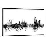 artboxONE Poster mit schwarzem Rahmen 30x20 cm Städte 