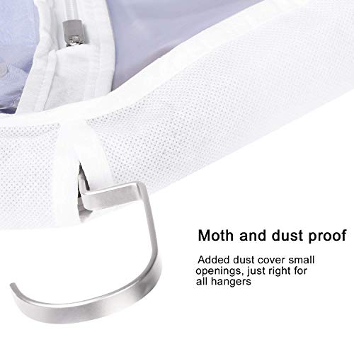 3 Packs Translucent PVC Garment Bag, Dance Costume Bags,Foldable 50 Inch Full Zipper Suits Bag Dream Duffel, Versatile Hanging Garment Bag with Name Card Pocket and 4 Large Zipper Pockets