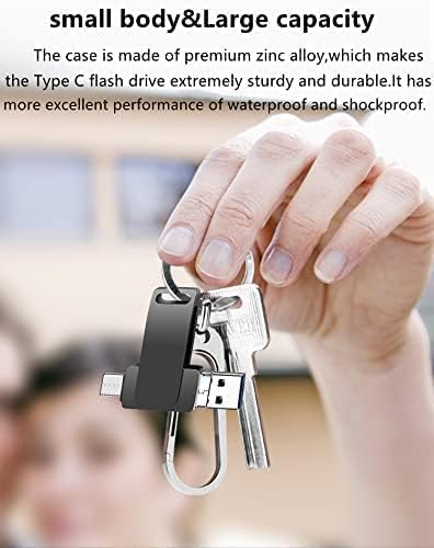 USB3.1 Flash Drive 1TB,USB C Thumb Drive with Type-c and Micro USB Port,Computer Memory Stick Drive for iPad Mini,Ultra External Storage Drive USB C Stick Drive for Android Phones and Computer (Black