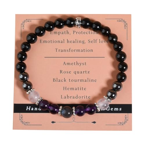 Anxiety Relief Empath Protection Healing Stone Bead Bracelet New Beginning Transformation Grief Support Gifts For Women