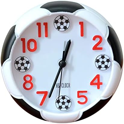 Alarm Clock, Creative Football Pattern Alarm Desk Stand Clock for Kids, Heavy Sleepers, Bedroom Home Room Kitchen Office