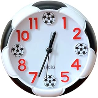 Alarm Clock, Creative Football Pattern Alarm Desk Stand Clock for Kids, Heavy Sleepers, Bedroom Home Room Kitchen Office