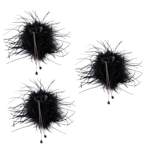 Griffe acrylique FRCOLOR : lot de 3 pinces à cheveux romantiques pour cheveux courts