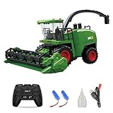 GoolRC Remote Control Harvester, 1:24 Scale RC Combine Harvester, 4WD 6 Channel High Simulation Farm Tractor with Smoke Light Sound Effects, 2.4GHz Electric Truck with 2 Batteries for Kids and Adults