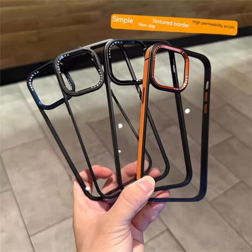 Coque transparente pour iPhone 15 Plus noire qui protège sans masquer le design