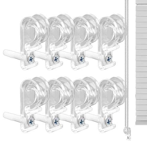 Sicherheitskettenhalter für Rollos, Jalousieschnurhalter, 8X Rollo-Klarsicht-Sicherheitskettenhalter, Klarer Sicherheitskettenhalter für Rollos, Rollo-P-Clip-Haken, Rollo-Kettenbefestigungshaken für R