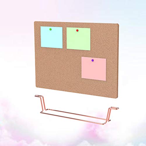 NUOBESTY Quadro de aviso de cortiça, para escritório, escola e casa, 32 x 23 cm, base de ouro rosê