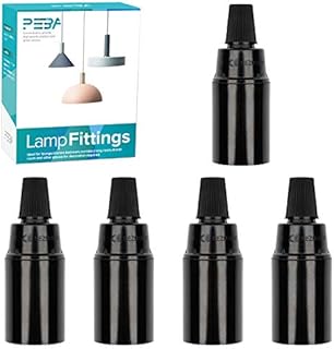 E14 Bulb Holder, Bakelite Lamp Holders, E14 Lamp Fitting, Plug in Pendant Lighting, Black Lampholders, ES Socket, 250V 4A, 5 Pieces, PEBA