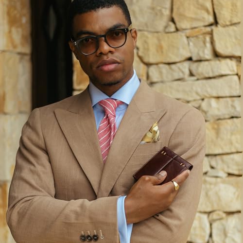 Time Resistance Leather Wallet – Italian Handmade Minimalist Design Wallet - Billfold Credit Card and Cash Holder (Brown)2