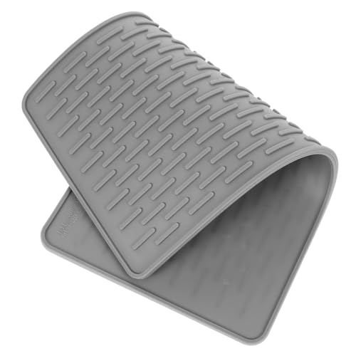 Mikinona Almohadilla de Aislamiento térmico de Silicona colchoneta Suministros de Cocina útil Mantel Antideslizante práctica Almohadilla de Aislamiento térmico Estera Grey