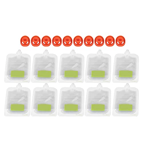 Bolsas de Frutas de Fruta, Bolsas de puré de Frutas de 10 Piezas Manual de Plástico Portátil Fácil de Limpiar para Niños para Yogurt