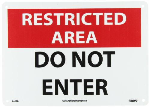 NMC RA7RB Security Sign, Legend 