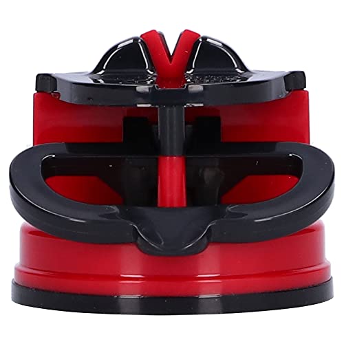 Knife Sharpening Tool, Small High Hardness Manual Sharpening Stone with Suction Cup for Knife for Scissor(red)