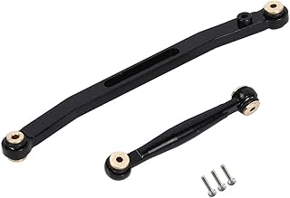 RZXYLRC Aluminum Steering Linkage Steering Link for 1/24 Axial SCX24 RC Crawler Car Upgrades (Black)