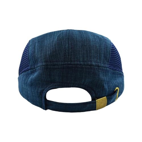 Image of Men's Cotton-Hemp Blend Newsboy Cap - Lightweight Summer Flat Cap for Driving & Outdoor Style